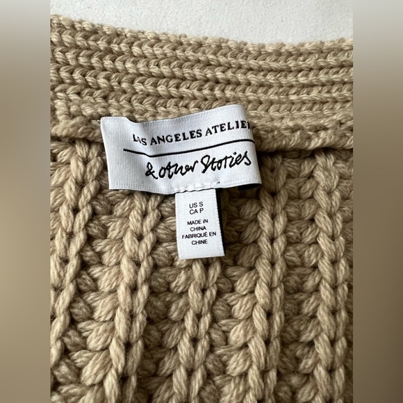 & Other Stories 100% Wool Sweater with Tie - Picture 6 of 9